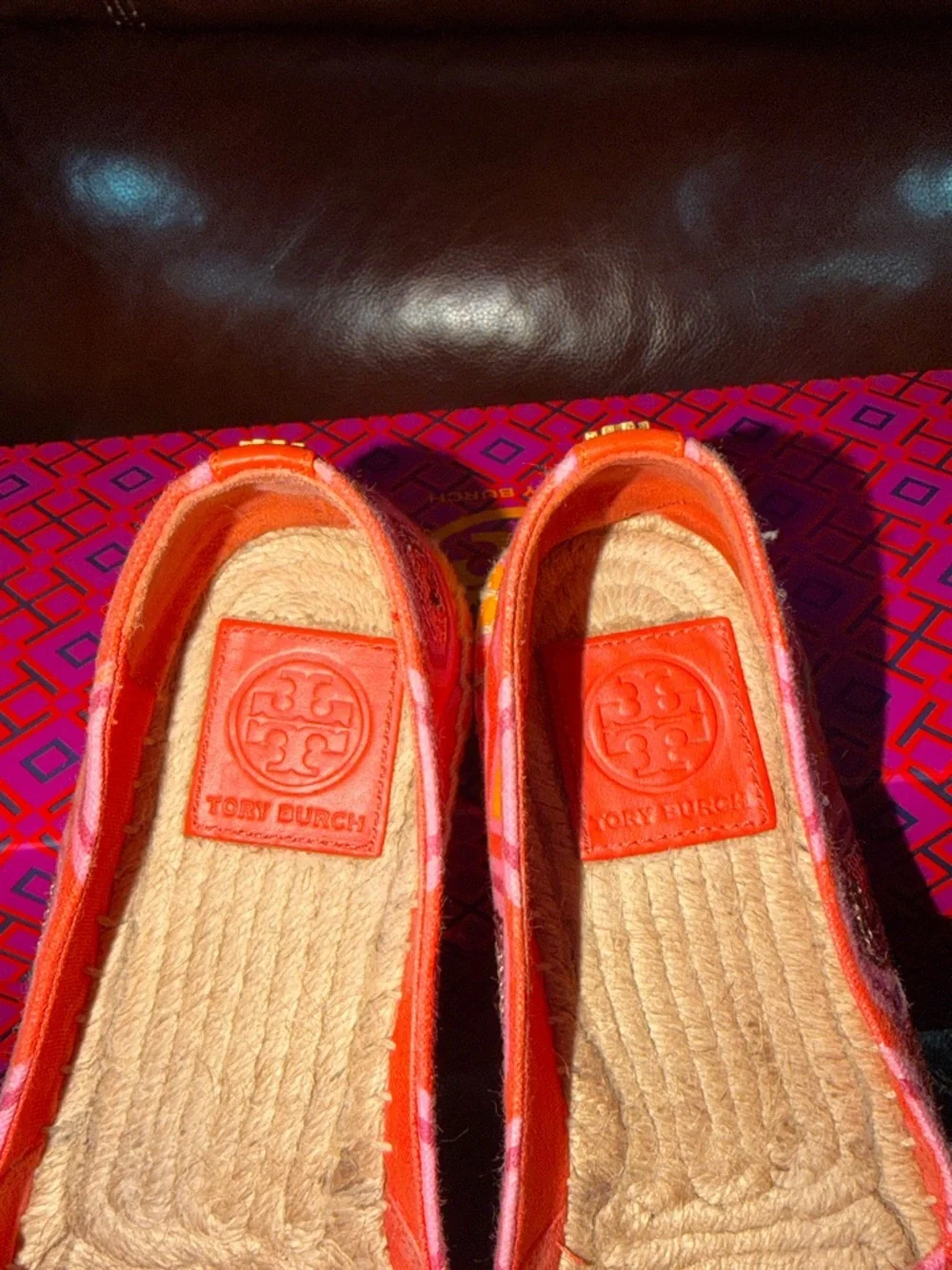 ‼️Tory Burch Cecily Embellished Espadrilles Flats geometric print with sequins
